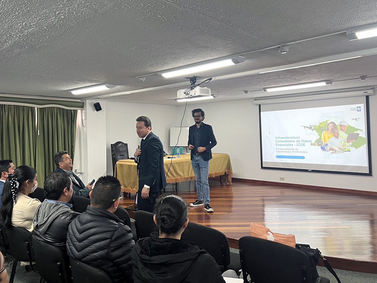 Wilfredy Bonilla, secretario de Planeación departamento y Consultor Daniel Infante